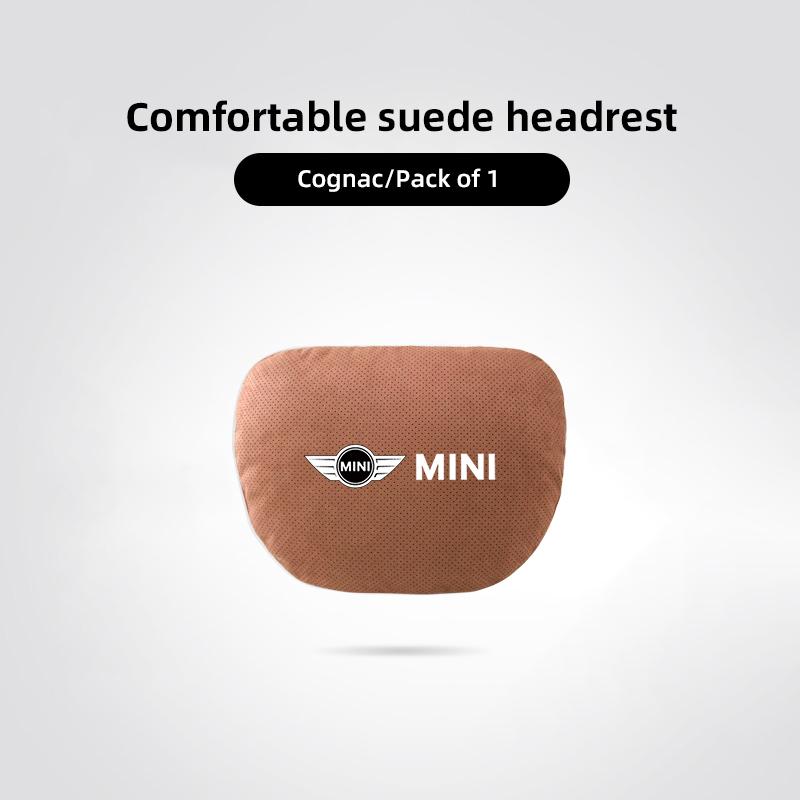Keychain High-quality Leather Car Seat Headrest Memory Foam Comfort Neck Pillow For qaz9 Cooper One JCW F54 F55 F56 F57 F60 R55 9qaz