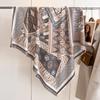 Fashion Versatile Women'S Imitation Cashmere Warm Square Scarf Printing High-End Elegant Air Conditioner Shawl Scarf