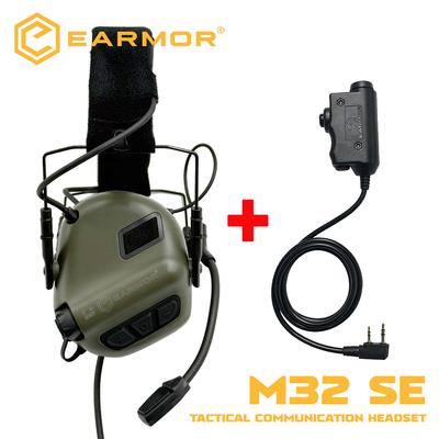 Тактическая гарнитура EARMOR M11 SE с электронными стрелковыми наушниками, шумоподавляющими наушниками и адаптером PTT EARMOR M11(КЕН)