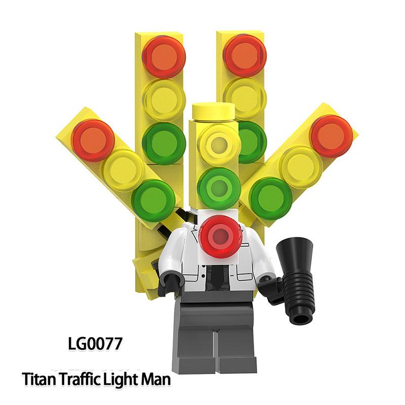 Скибиди Туалет Аниме Мультяшные Кубики Спикермен Телевизормен Оператор Экшн MOC Туалетмен против Монитора Конструктор Аудио