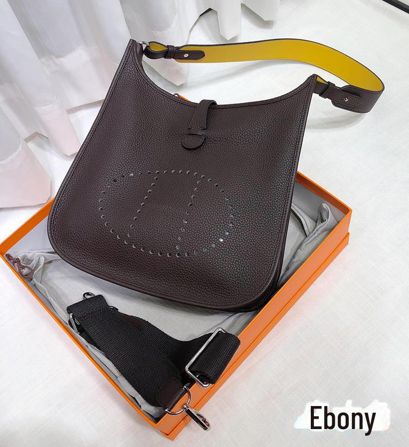 Женская мини-сумка-ведро из натуральной коровьей кожи с узором личи Evelyn Design