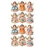 12pcs Fantasy Wooden Christmas Tree Decor 2D Flat Ornaments Girl-Shaped Pendant Colorful Design Angel Pendant Party Decoration
