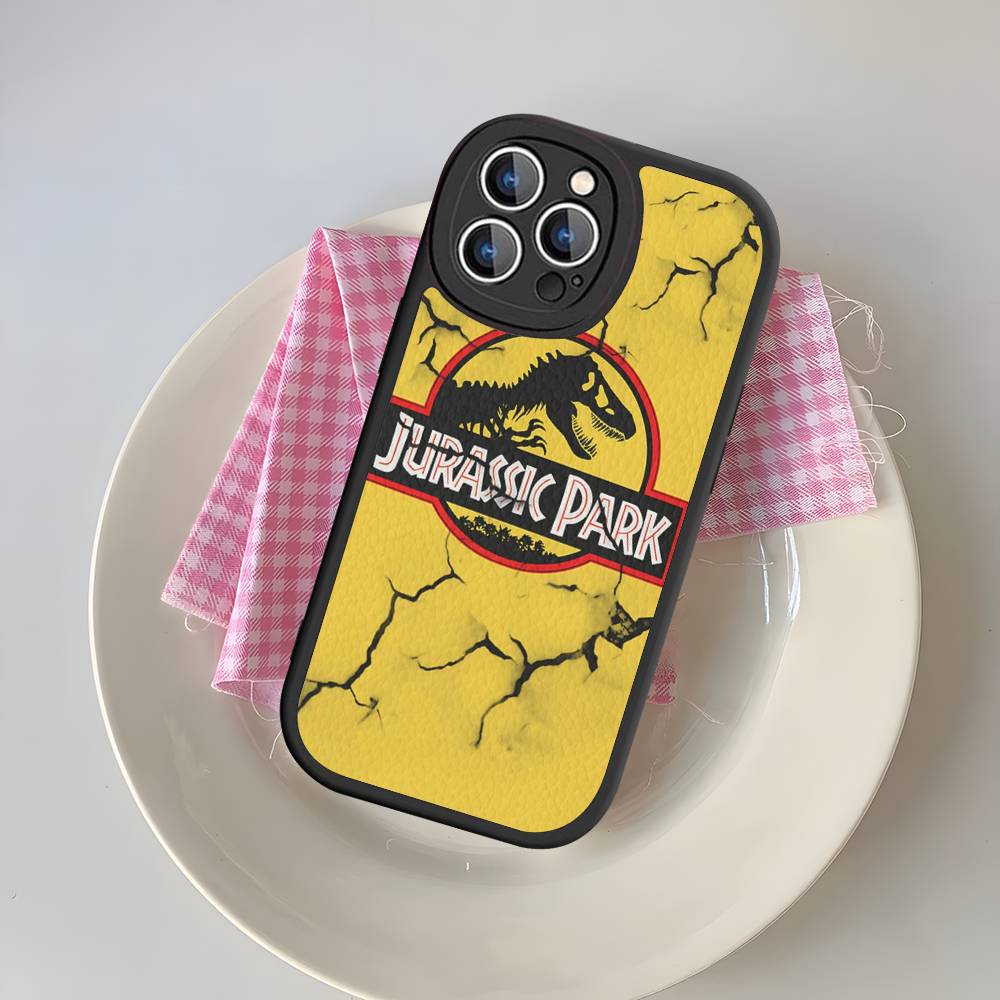 Classic J-JurassicS P-Park Soft Leather Phone Case For Iphone 13 15 Pro Max 12 Mini 11 14 16 Plus Covers