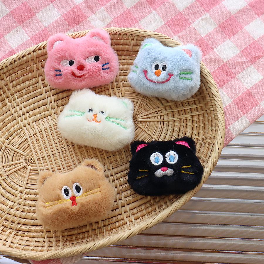 Мультяшная плюшевая брошь в виде котенка - забавные аксессуары для сумок, обуви и шляп в виде котенка