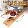Natural Bamboo Wooden Bathtub Tray Shower Organizer Storage Rack Household Storage Shelf for Bathroom