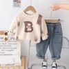 Kids Casual Long-Sleeve Set, Comfortable Daily Wear Outfits