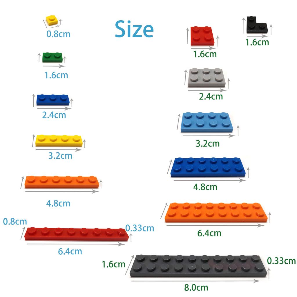 10 шт. Строительные блоки для поделок 6x12 точек Тонкие фигурные кирпичики Образовательные Креативные Размер Совместимый с 3028 Игрушки для детей