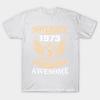T Shirt Women November 1973 45 Years Of Being Awesome Harajuku Print Kawaii Tshirt Summer Short Sleeve Female T-Shirt Top Tee