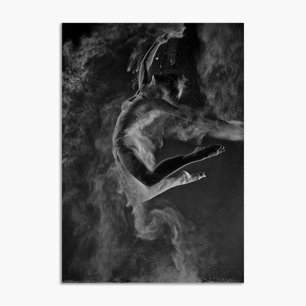 Плакат с балериной и принтом, черно-белая настенная живопись, элегантная поза балерины, фото, холст, картина, настенная картина, декор комнаты