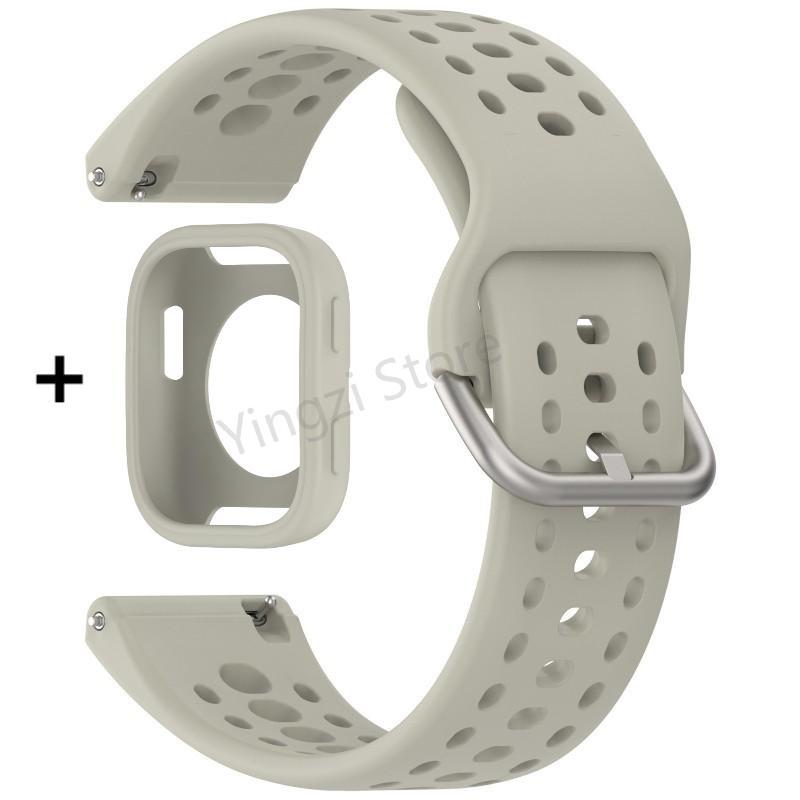 Чехол + Официальный мягкий силиконовый ремешок для умных часов Amazfit Bip 6 Замена для браслета Huami Amazfit Bip6 Аксессуары