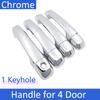 Fit for Lexus LX570 J200 LX450d 2016~ Chrome Smart Door Handle Cover Car Exterior Decorate Accessories Protective Stickers