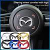 Для 6 3 CX5 5 2 323 CX7 Demio Atenza Axela MX30 CX30 CX3 CX9 RX8 RX7 ABS Наклейка на центр рулевого колеса автомобиля Аксессуары