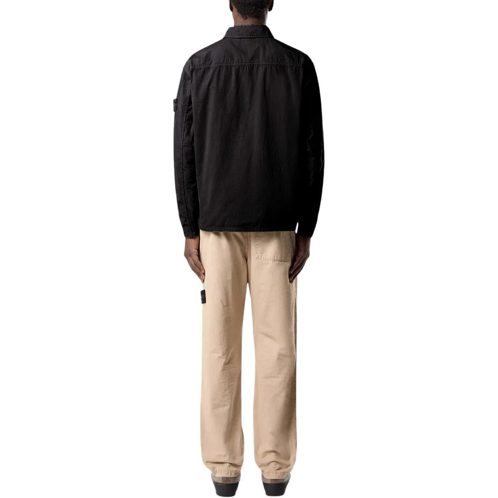 Stone Island Solid Color Pocket Zip Long Sleeve Shirt Men shirts L1S151200005S0298V0029