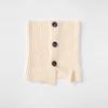 Retro Warm Knitted Wool Button Scarf Women's Fashion Versatile Split Neck Cover Cold Neck Protection Shawl