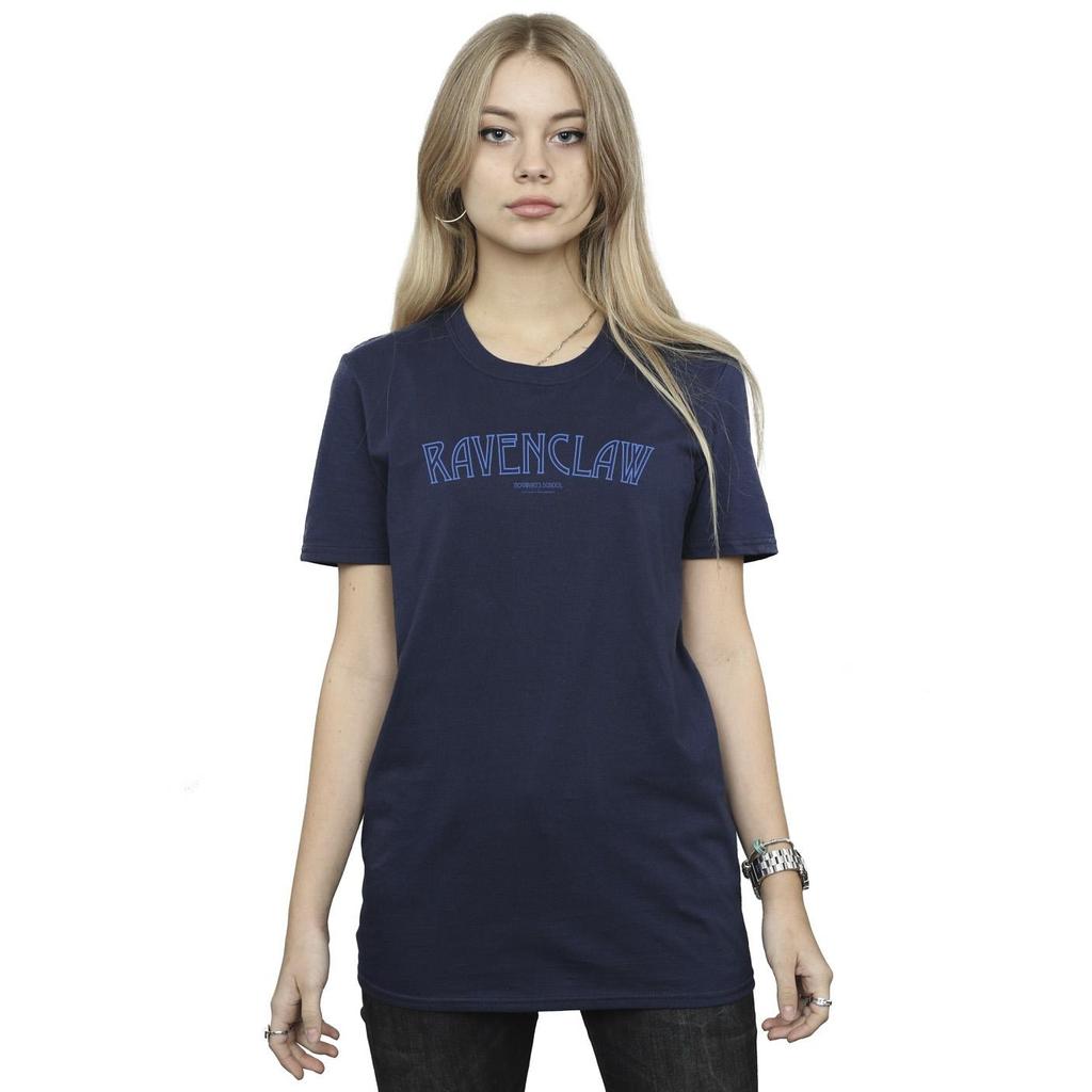 Harry Potter Womens/Ladies Ravenclaw Logo Cotton Boyfriend T-Shirt