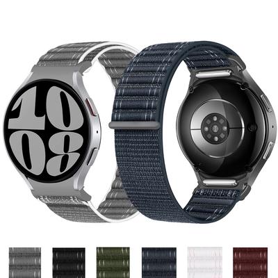 Ремешок без зазоров для Samsung Galaxy Watch 7 6 5 4 44мм 40мм/5 pro браслет correa Galaxy watch6 watch4 classic 47 Нейлоновый Loop ремешок