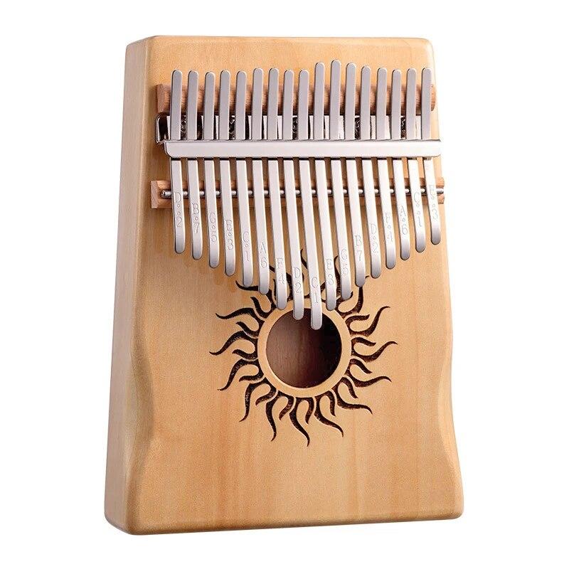Музыкальный инструмент Hluru Kalimba, 21 клавиша, цельный деревянный клен, Kalimba, 17 клавиш, со звуковым отверстием, Mbira для начинающих