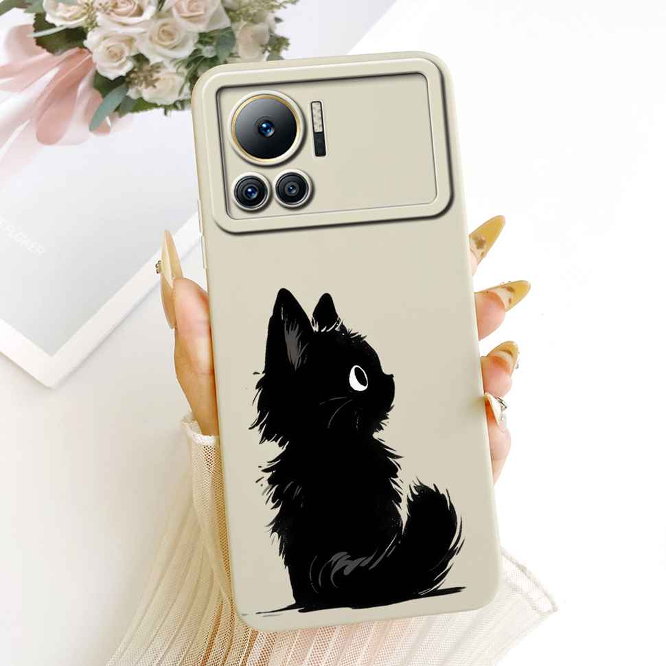 Для Infinix Note 12 VIP Чехол Милый Кот Мультяшный Цветок Силиконовая Крышка Для Infinix Note12 VIP 12 Vip X672 6.7" Чехлы Для Телефона Coque