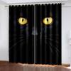 3D Custom Printed Black Cat Eyes Kids Children's Shading Blackout Curtain for Bedroom Living Room Hook Decorative