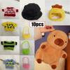20cm Dress Up Capybara Plush Doll with Clothes and Accessories Cute Stuffed Capybara Dolls Plushies Capybara Figure Gifts