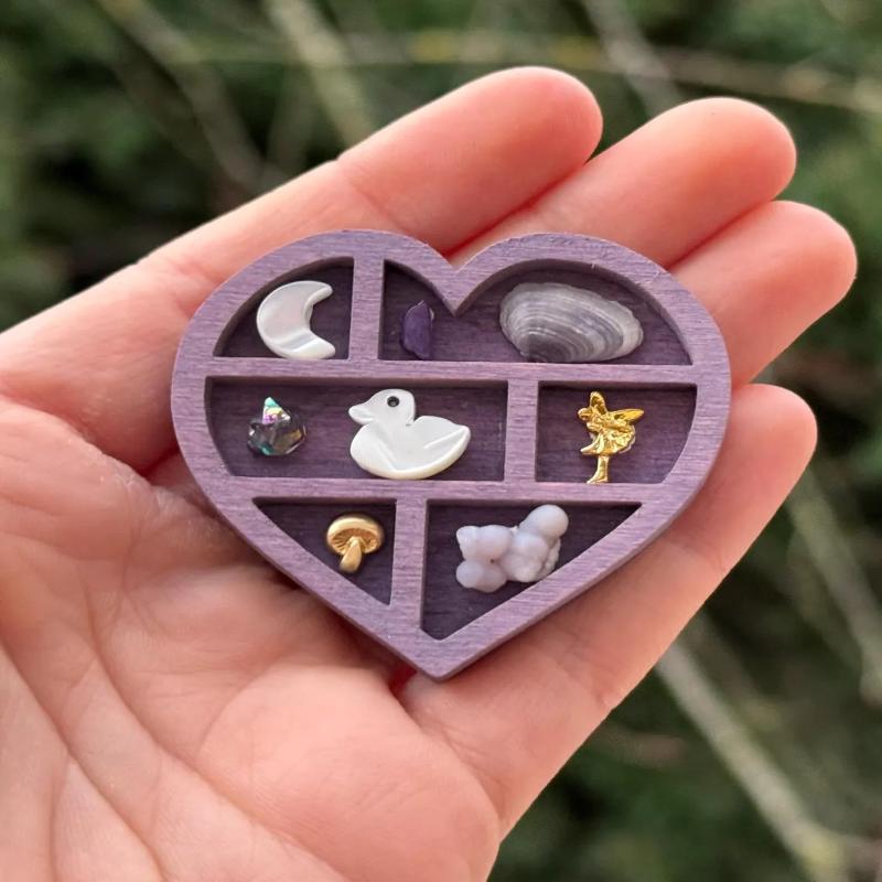 Многоцветная миниатюрная полка для мелочей, различные ячейки, луна, гриб, кукольный домик, полка, отделения