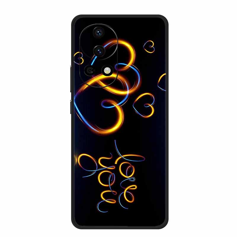 Чехол для телефона Huawei Nova 13 12 5G Nova13 Coque Цветы Черный Силикон Мягкий ТПУ Задняя крышка Для Huawei Nova 12 Pro Ultra Чехол