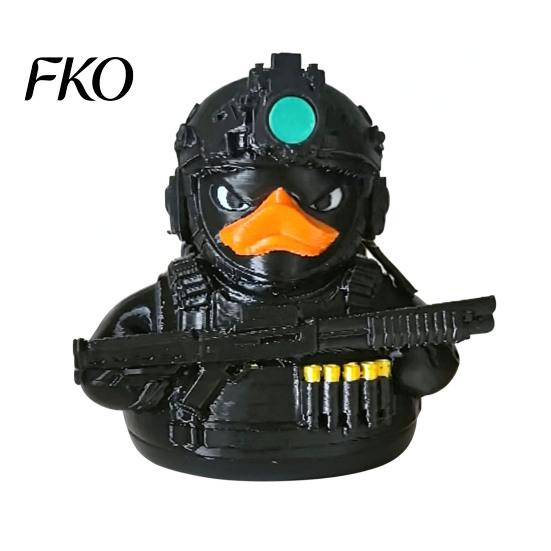 Tactical Duck Ornament Night Vision Figurine, Cool Military Statue, Desk Decor for Gamers Collectible Figure Collectors, 4 Colors Available,