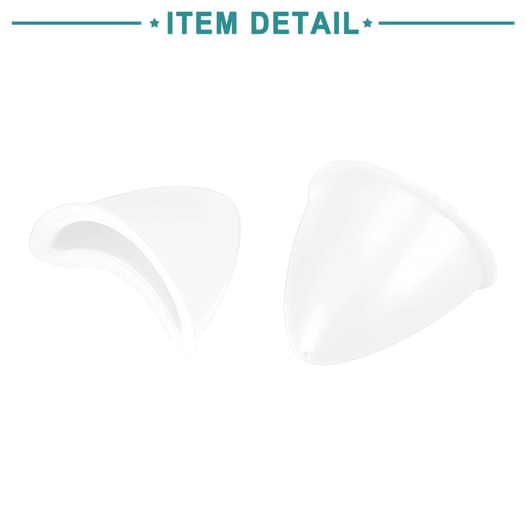 ACROPIX White TPU Cat Ear Style Attachment Motorcycle Bicycle Scooter Helmet Decoration Universal Helmet Sticker - Set of 2