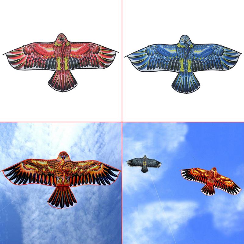 Детский воздушный змей с плоским орлом 1,2 м, линия воздушного змея 100 м, детские воздушные змеи с летающими птицами, уличная игрушка