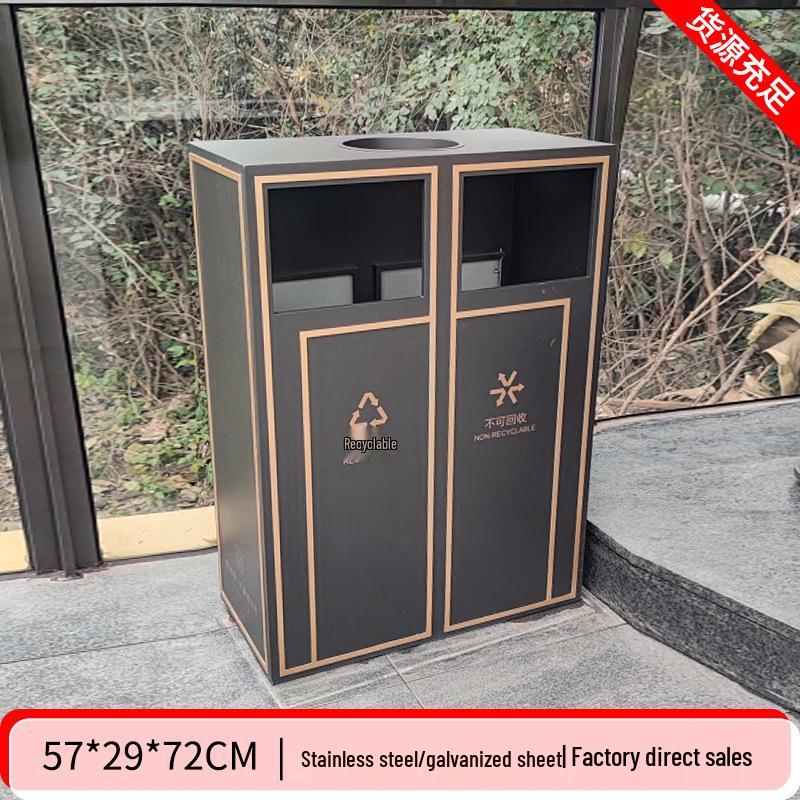 High-End Stainless Steel Outdoor Trash Can for Villas and Communities