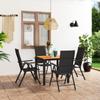 Day and Night - Day and Night Garden Dining Set 5 Pieces Black and Brown