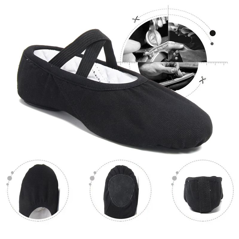 Балетные туфли для девочек, парусиновые балетные тапочки на мягкой подошве, детские балетки для практики, женская танцевальная обувь