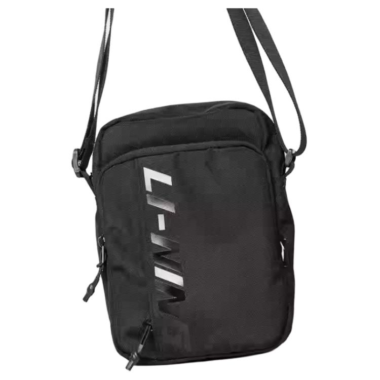 Li Ning Childrens Logo Print Adjustable Shoulder Strap Shoulder Bag Kids Shoulder Bag Black YBDU069-1