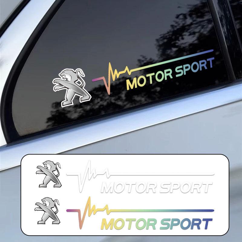 2Pcs Car Body Trunk Window Logo Sticker Decal Decor For Peugeot 5008 508 408 A4008 308 3008 208 2008 Landtrek Rifter Valve cap