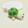 Вязаный брелок Черепаха Изысканная пряжа крючком Компактный размер Портативный брелок Мультяшный стиль