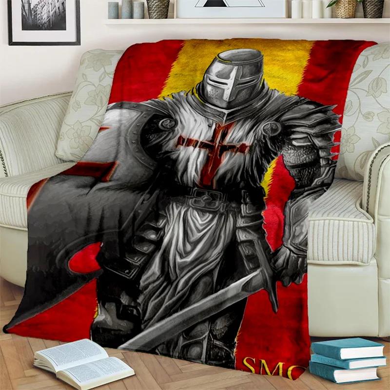 Одеяло для игр Templar Cavalier Knight Crusaders, мягкое одеяло для дома, спальни, кровати, дивана, пикника, путешествия, офиса, одеяло