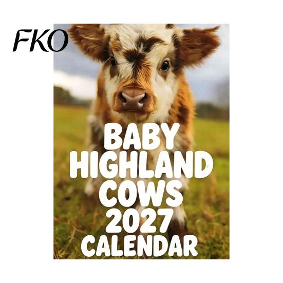 Traditional Style Calendar 2027 Wall Calendar, Decorative Monthly Planner with Metal Twin-Wire Binding for Professional Office Supplies Easy
