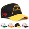 Unisex NO HARD FEELINGS Embroidery Side Love Rose Baseball Caps Spring And Autumn Outdoor Adjustable Casual Hats Sunscreen Hat