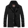 New Winter Men's Loose Casual Plus Velvet Thickened Lapel Men's Multi-pocket Warm Jacket Trendy