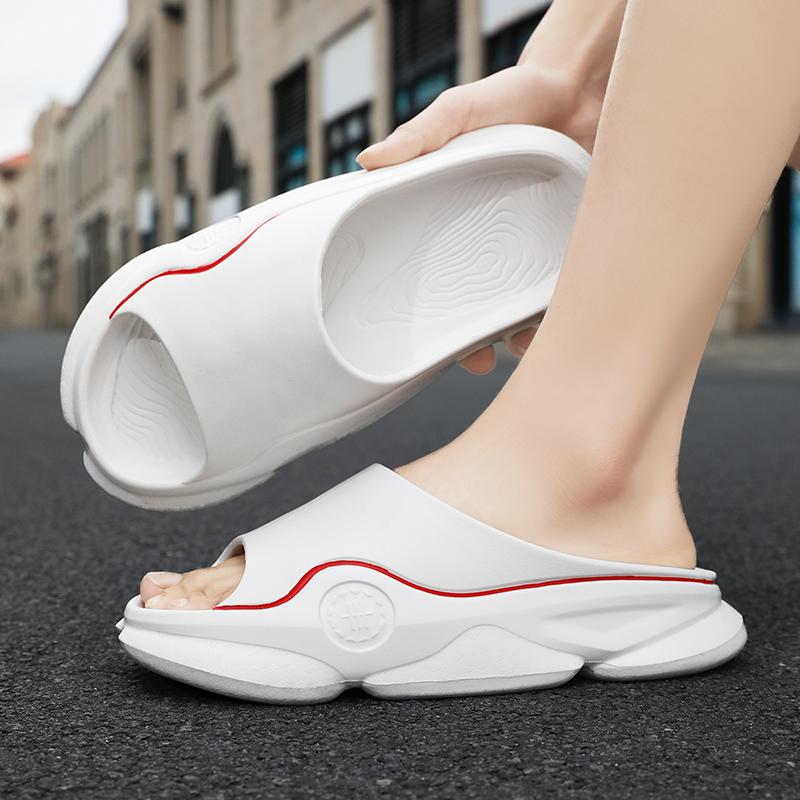 Мужские тапочки, мужские сандалии, пляжная обувь для мужчин, мягкая и удобная, износостойкая, с нескользящей толстой подошвой для дома и улицы