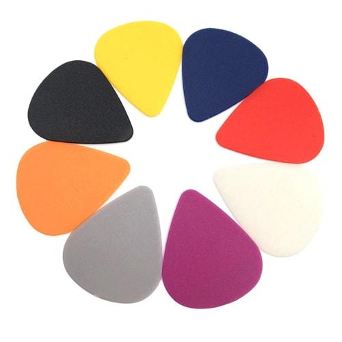 Set of 15 ABS Guitar Picks, 3 Thicknesses: 0.5mm, 0.75mm, and 1mm, Polished Surface, Colorful, Random Colors (4)
