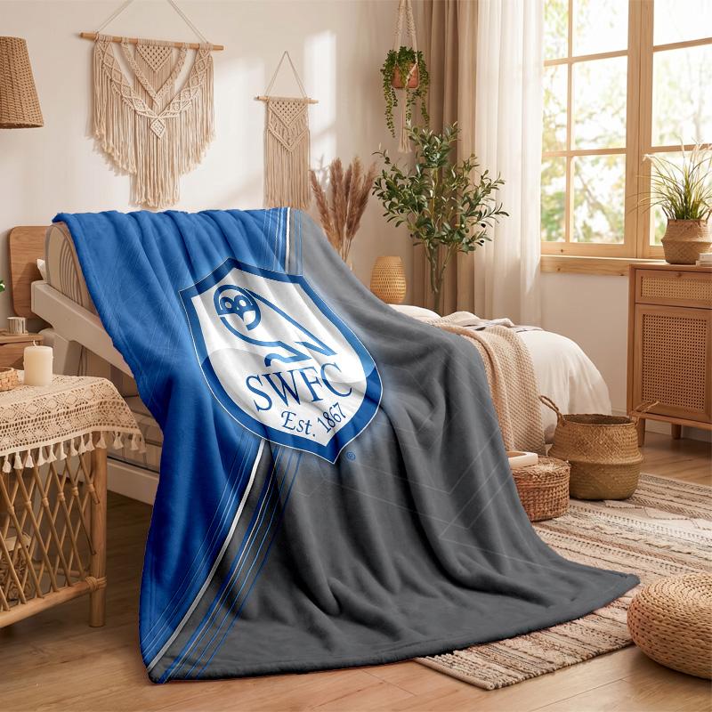 Флисовое одеяло в тематике Sheffield Wednesday Уютное мягкое плюшевое одеяло для спальни, дивана, путешествий