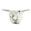Bikini Metallic 3D Front Side Binder Sexy La Pomme Homme Made In Silver [La Pomme] Shorts, Fabric, Structure, Elastic, Sparkling, Half-Back Bikini,