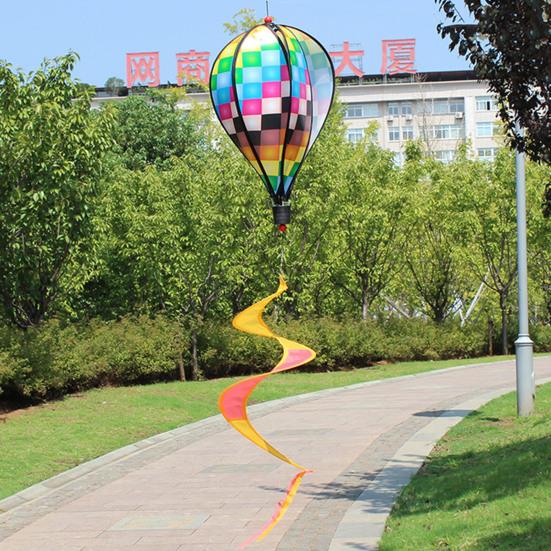 Fashion Tops Sequin Wind Spinner Funny Rotating Spiral Balloon Windmill Ornament for Decoration