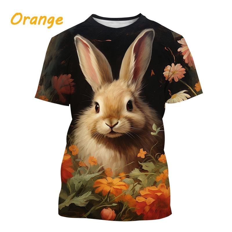 Newest Funny Cute And Cool Rabbit 3D Print T-Shirts Men Women Short Sleeve T Shirt Oversized Harajuku Tees Tops Kids Clothing