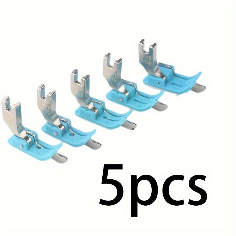 5pc Industrial Sewing Machine Presser Feet Set, Left and Right Stop Edge, Visible Thread Pressing with Knife, Oxford Sewing Attachment for Edge Flange