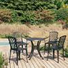 VidaXL 5-Piece Bistro Set Garden Lounge Patio Furniture Balcony Furniture Outdoor Table and Chairs 3070608