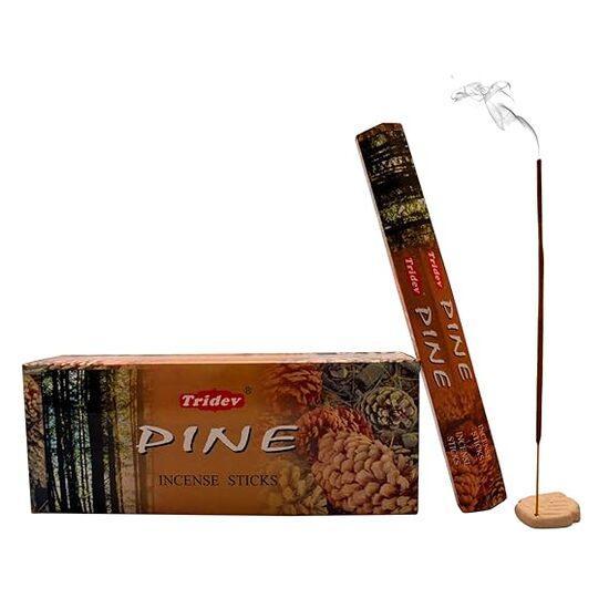 Благовония Tridev Agarbatti Pine | Серия Hexa | Аромат | Религиозные | 6 упаковок * 20 г для пуджи/богослужения