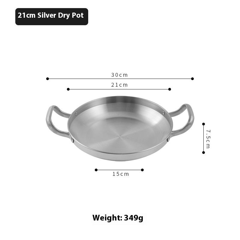 Кастрюля для риса с морепродуктами из нержавеющей стали, сковорода для домашней кулинарии, тарелки для закусок для пикника, посуда, кастрюля, сухие кастрюли с ручкой для кухни