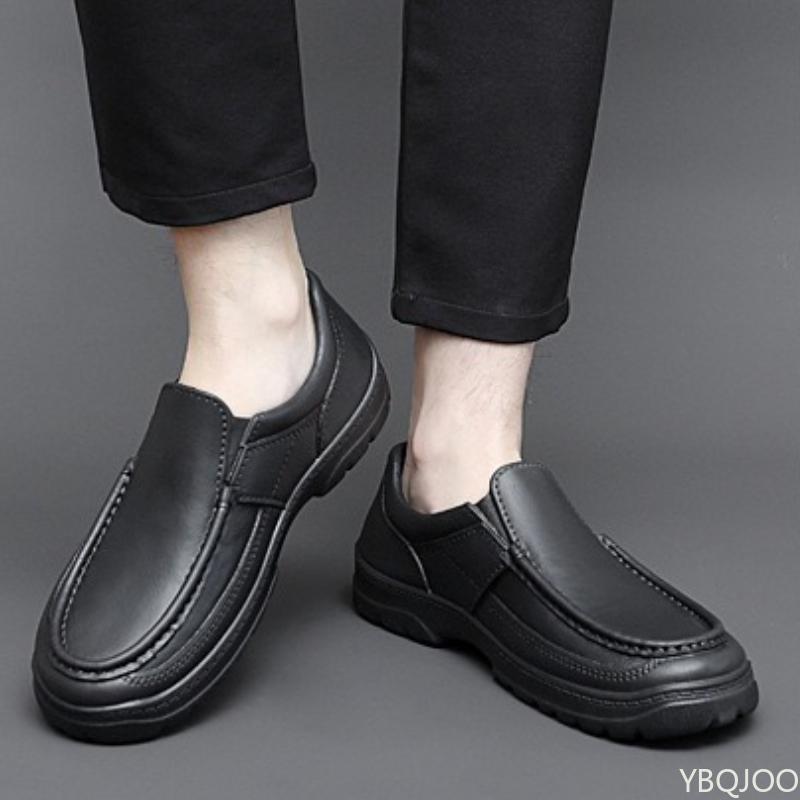 Fashion Anti Slip Oil Resistant Waterproof Wear-resistant Shoes for Spring Simplicity Long-term Standing Without Tiring Feet Men's Shoes